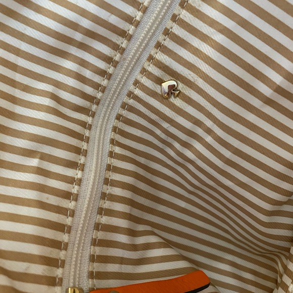 Kate Spade Cream Canvas Tote with Gold Logo - Picture 6 of 10